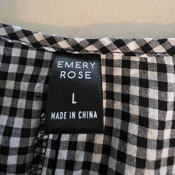 Emery Rose Classic Black & White Gingham Maxi Dress - Picture 6 of 7